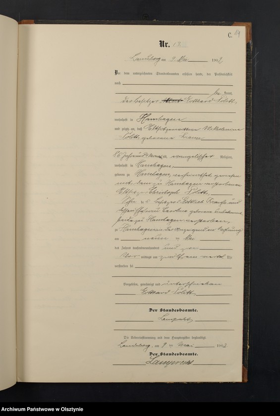 image.from.unit.number "Sterbe-Neben-Register Nr 1 - 26"