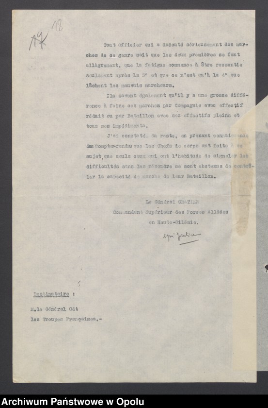 Obraz 20 z jednostki "Sorties /Korespondencja własna wychodząca, pisma, zarządzenia, potwierdzenia telefoniczne, instrukcje, sprawozdania/ 1.11.1920-31.01.1921"