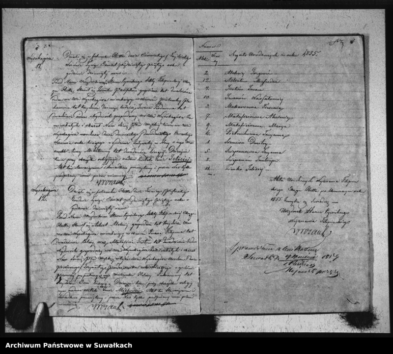 image.from.unit.number "Duplikat Aktów Urzędnika Stanu Cywilnego Sekty Filipońskiej Okręgu Hutta Urodzonych, Zaślubionych i Zmarłych za rok 1855"