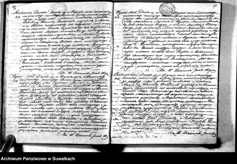 image.from.unit.number "Duplikat akt urodzonych, zaślubionych i zmarłych parafii wigierskiey z roku 1855"