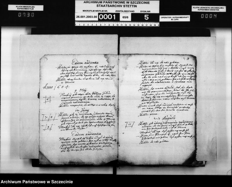 image.from.unit.number "Martin v. Ahnen zu Gr.Datzow Klaus und Balthasar v. Gagern, Pribber v. Suhm, Paul v. Schmatzhagen, Heinrich von Rhast und Michael Rust bezw. Herzog Philipp Julius von Pommern: freie Jagdausübung auf Rügen."