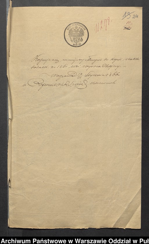 image.from.unit.number "O urządzaniu chłopów byłej rządowej wsi Sycze Stare, gm. Komorowo wchodzącej w skład prywatnej własności tejże nazwy podlegającej ziemianinowi Stanisławowi Przyjemskiemu"