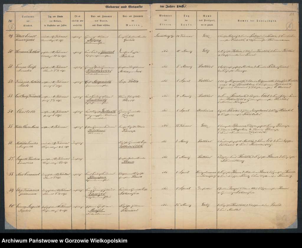 image.from.unit.number "Duplikate der Hauptkirche zu Landsberg an der Warthe (zawiera też księgę zgonów Konkordien Kirche mit der reformirten und Militair Gemeinde z 1861 r.)"