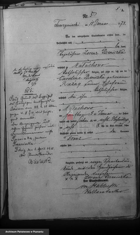 Obraz z zespołu "Urząd Stanu Cywilnego Tworzymierki (pow. gostyński)"