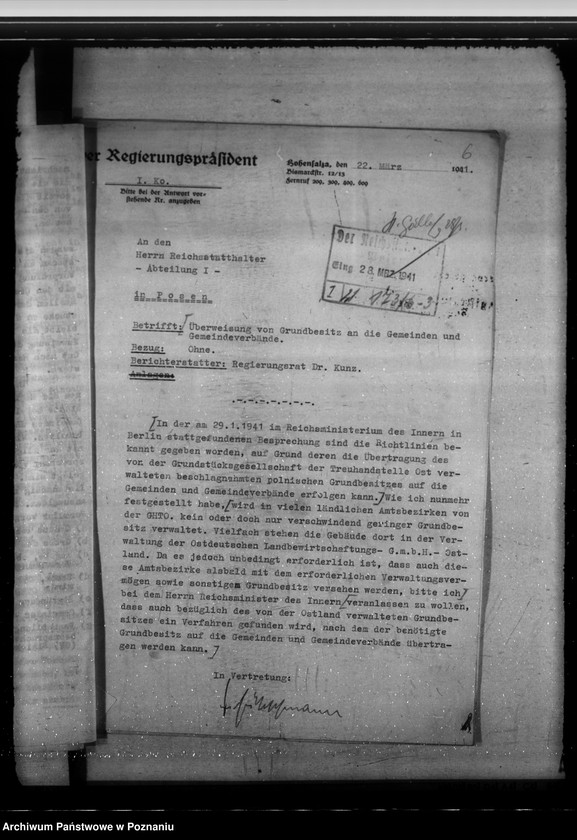 Obraz 10 z jednostki "Zuweisung der beschlagnahmten Grundstücke an diwe Gemeinden. Lehrlingsheim in der Ostgebieten"