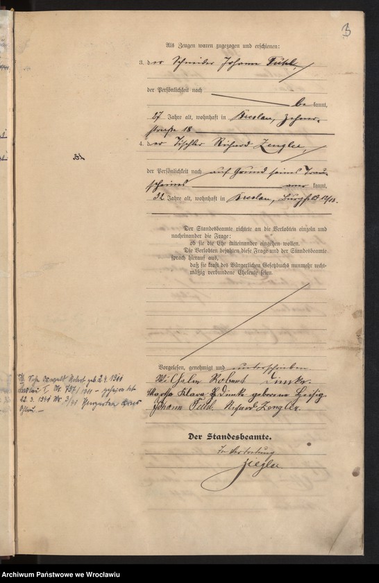 image.from.unit.number "Heiraths-Haupt-Register Breslau I 1910 Band 3"