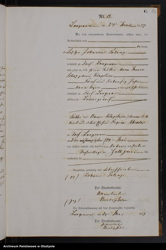 image.from.unit.number "Sterbe-Neben-Register Nr 1 - 26"