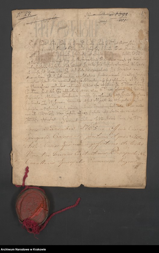 image.from.unit.number "Hipolit Aldobrandini, kardynał prezbiter tytułu św. Pankracego, nuncjusz papieża Sykstusa V na Królestwo Polskie, za zezwoleniem Stolicy Apostolskiej zatwierdza statuty,"