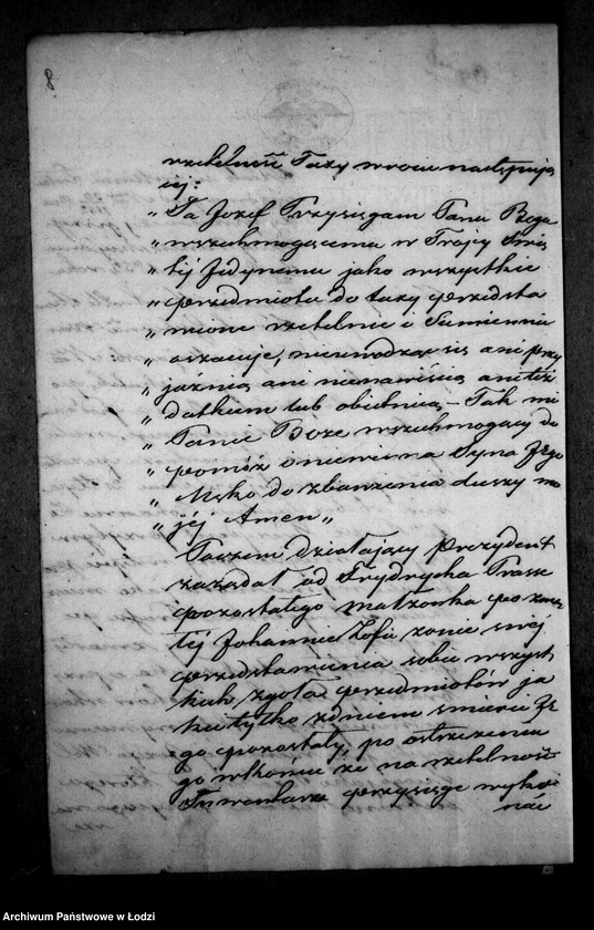 Obraz 12 z jednostki "Akta tyczące się spisu inwentarza pozostałości po zmarłej Johannie Zofii Prasse"