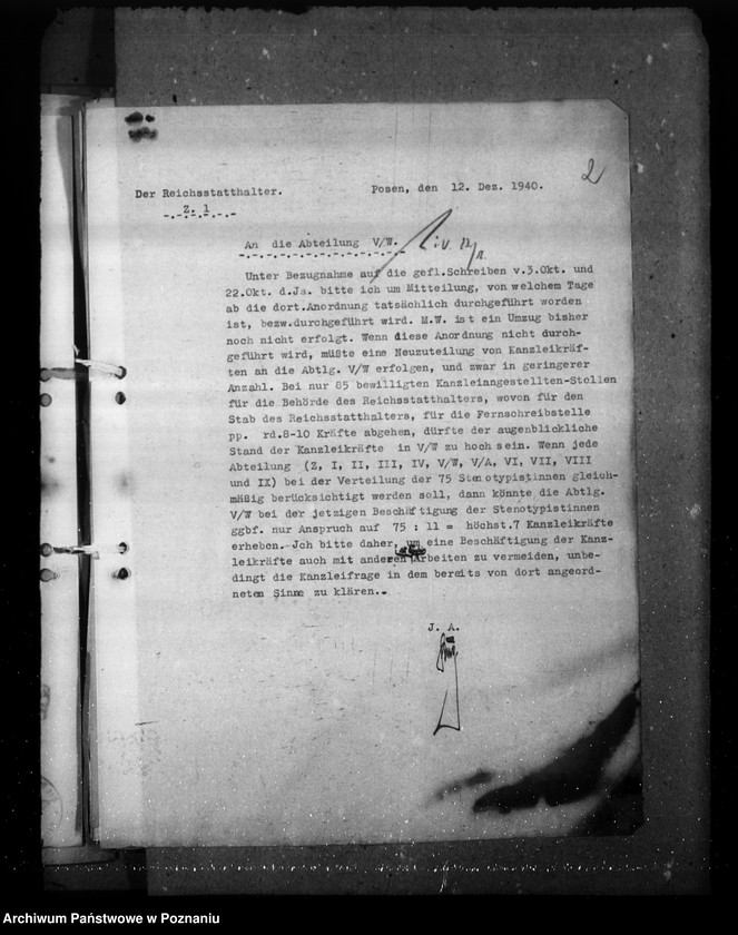 Obraz 6 z jednostki "Korespondencja, zarządzenia i opinie w sprawach personalnych"