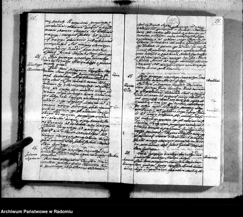 image.from.unit.number "Księga urzędnika stanu cywilnego gminy Tczowskiey do zapisania wszelkich aktów rok 1812"