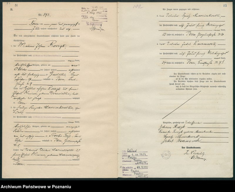 Obraz 10 z jednostki "Księga miejscowa małżeństw tom II [Rejestr główny małżeństw]"