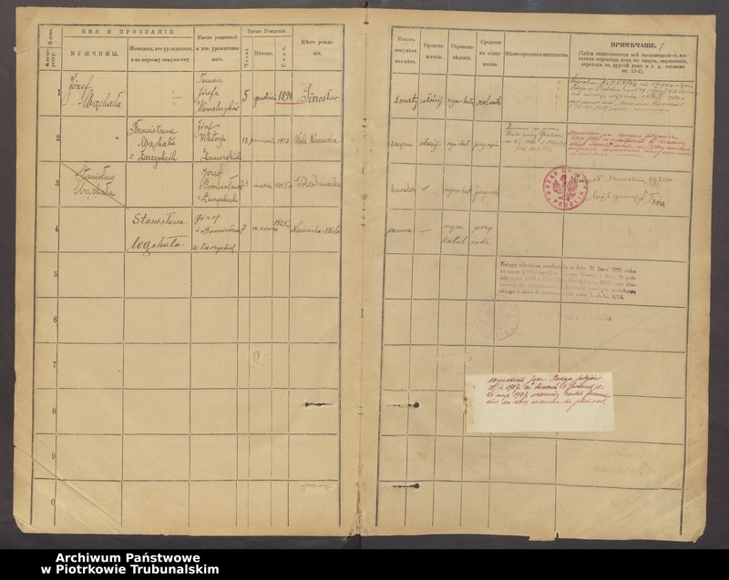 image.from.unit.number "[Księga ludności stałej gminy] Podolin wieś Sierosław, Imielnia, Dąbrówka"