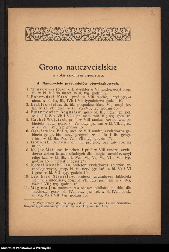 image.from.unit.number "IV Sprawozdanie dyrektora c.k. gimnazjum V. w Krakowie za rok szkolny 1909/10"