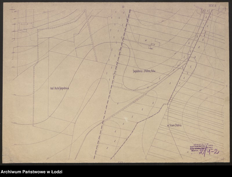 Obraz 2 z jednostki "Plan m. Łodzi 1:2000, odbitka. Sekcja NW8"
