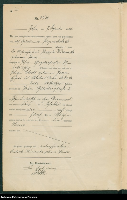 Obraz 3 z jednostki "Księga miejscowa urodzeń tom VII"