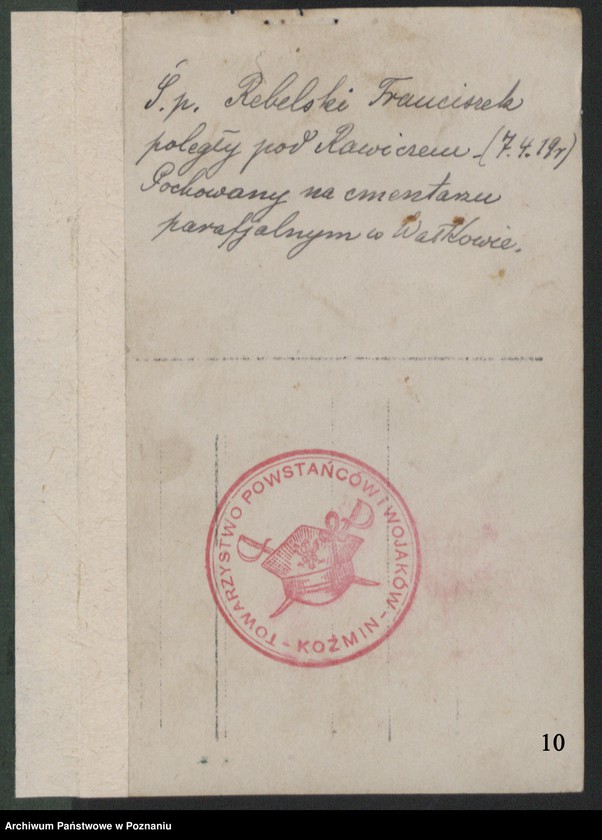 Obraz 14 z jednostki "I Baon Koźmiński Towarzystwa Powstańców w Koźminie [historia, fotografie oraz spis członków]"