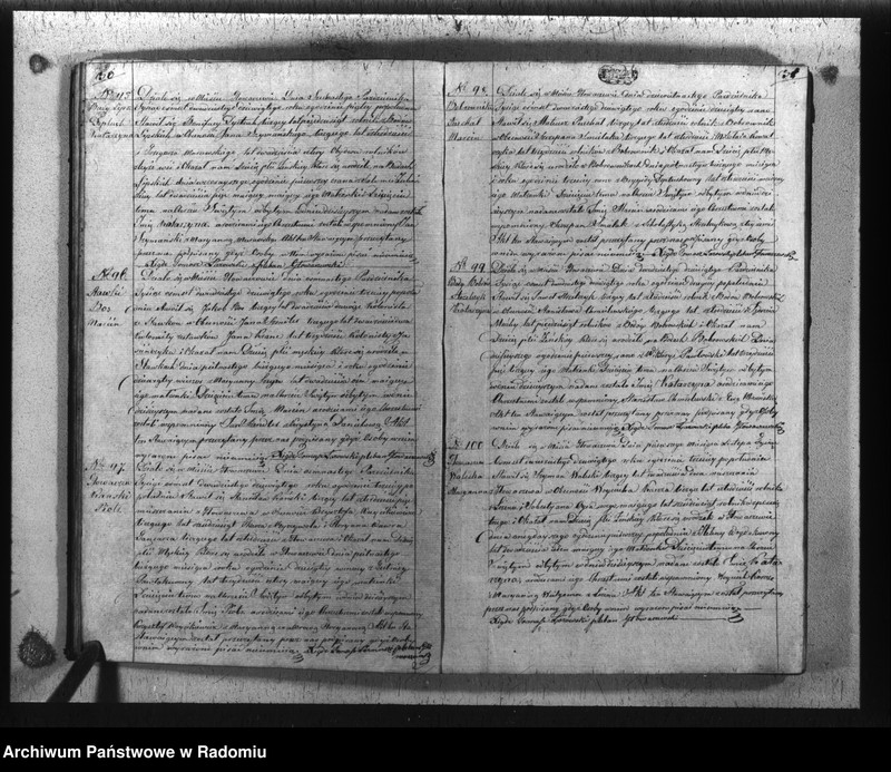 image.from.unit.number "Dupplikat metryk religijno - cywilnych kościoła Głowaczewskiego na Rok Pański 1829"