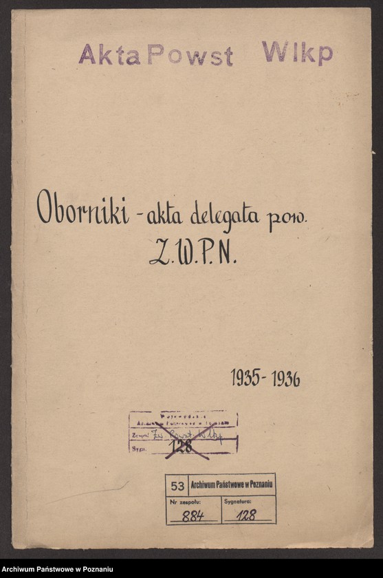 Obraz 3 z jednostki "Oborniki - akta delegata powiatowego."