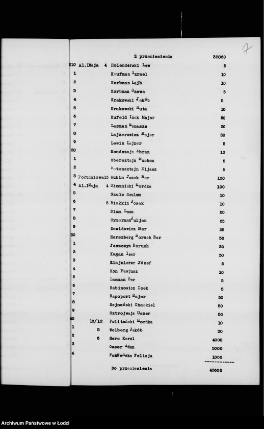 Obraz 11 z jednostki "Rejestr poborczy"