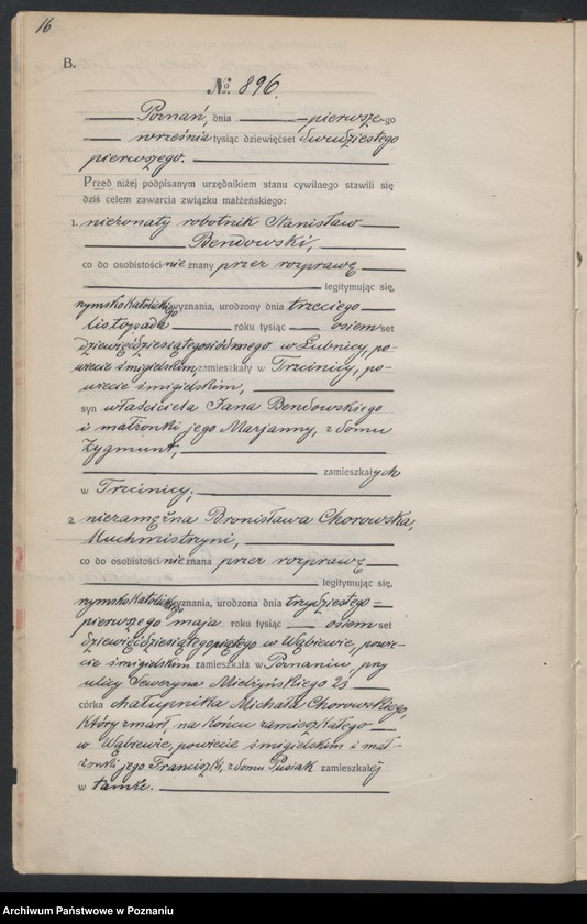 Obraz 18 z jednostki "Księga miejscowa małżeństw tom IV [Rejestr główny małżeństw]"