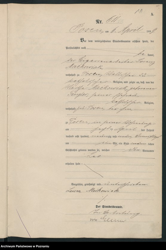 Obraz 14 z jednostki "Księga urodzeń t. II"