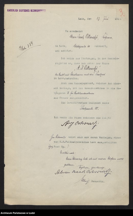 Obraz 5 z jednostki "A. J. Ostrowski- kupiec wyrobów papierniczych i materiałów piśmiennych"