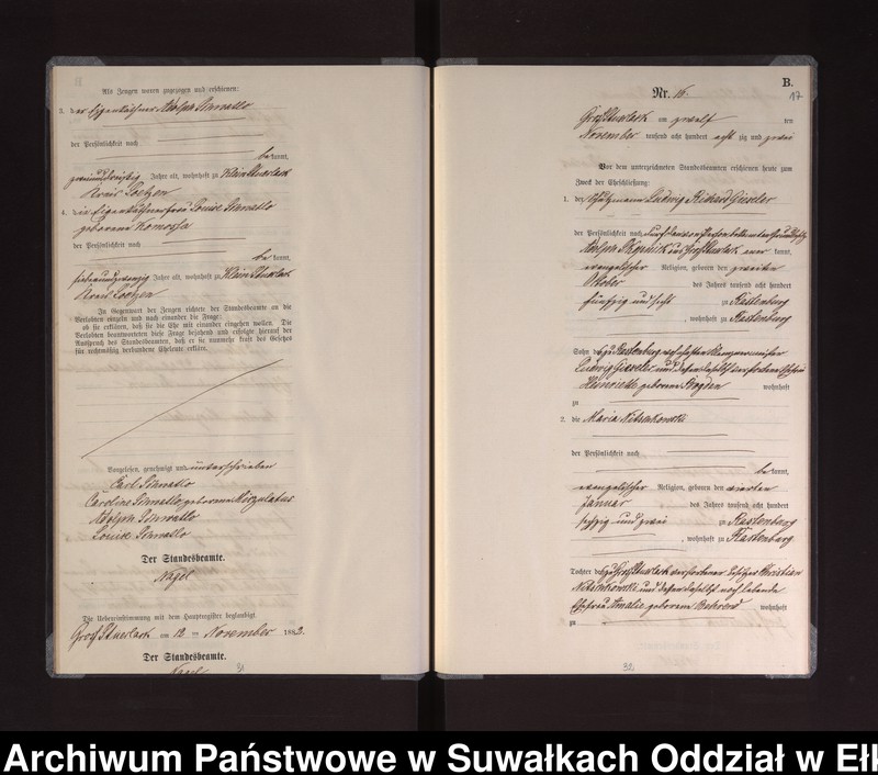 image.from.unit.number "Heiraths-Neben-Register des Preussischen Standes-Amtes Gross Stüerlack Kreis Loetzen"