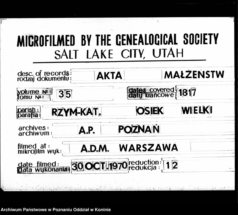 Obraz 12 z jednostki "Akta zaślubionych"