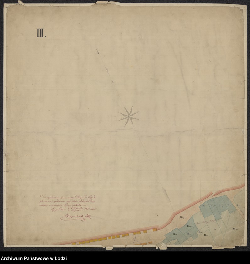 Obraz 3 z jednostki "Odrys pomiaru miasta rządowego Zgierz w gubernii warszawskiej, powiecie łęczyckim położonego ..."