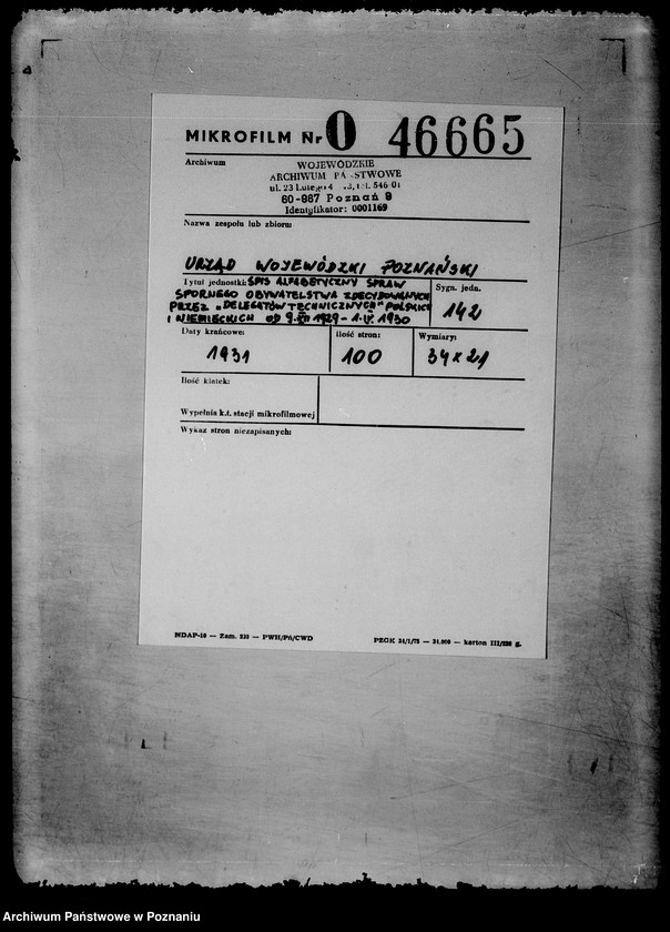 Obraz 2 z jednostki "Spis alfabetyczny spraw spornego obywatelstwa zdecydowanych przez Delegatów technicznych polskich i niemieckich od 9 XII 1929- 1 IV 1930"