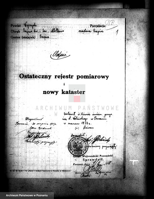 Obraz 5 z jednostki "Ostateczny rejestr pomiarowy gromady Czajcze powiatu wyrzyskiego"