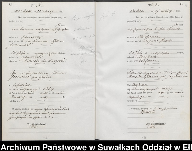 image.from.unit.number "Sterbe-Haupt-Register des Königlichen Preussischen Standes-Amtes Ukta Kreis Sensburg"