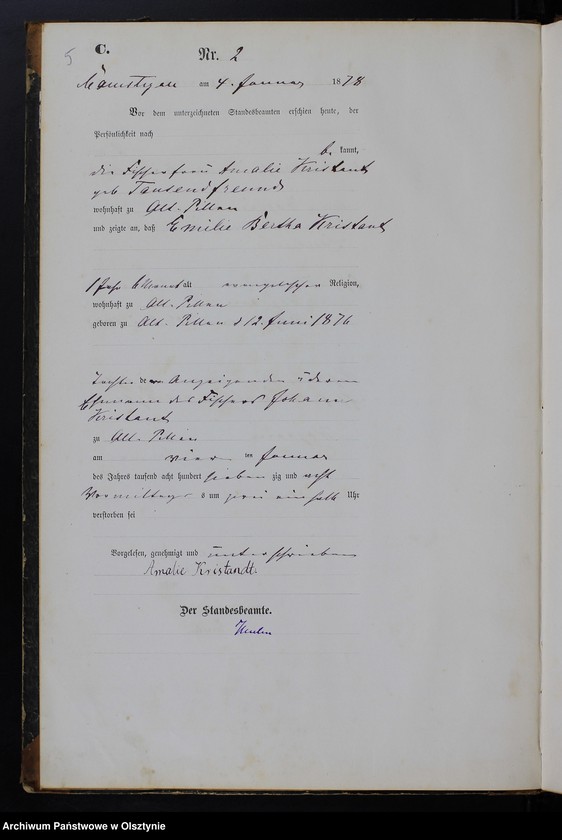 image.from.unit.number "Sterbe-Haupt-Register Nr 1 - 87"