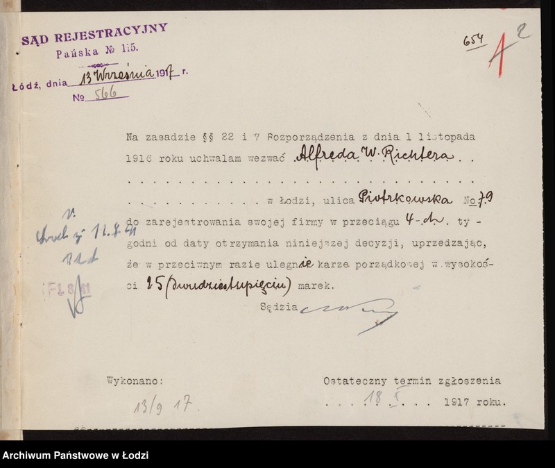 Obraz 4 z jednostki "Alfred W. Richter- handel artykułów technicznych i gospodarskich"