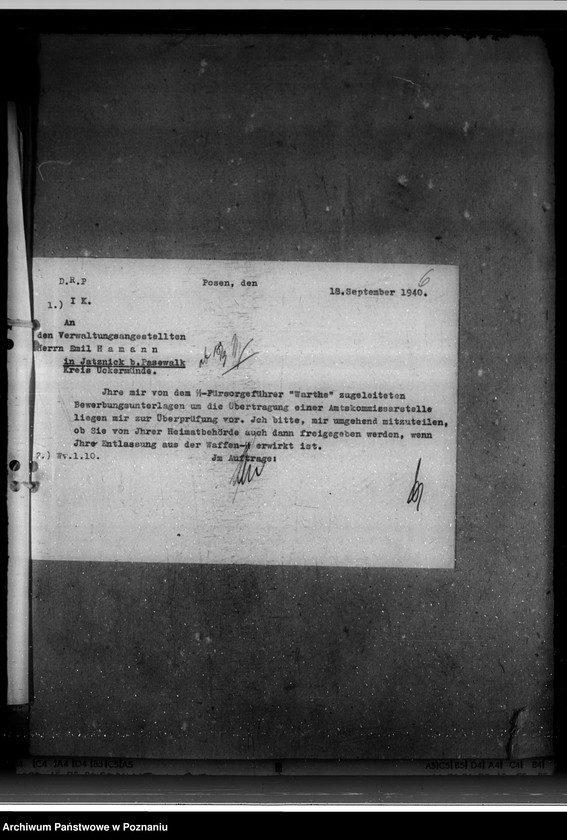 Obraz 11 z jednostki "Bewerbungen um Anstellung im Beamtendienst"