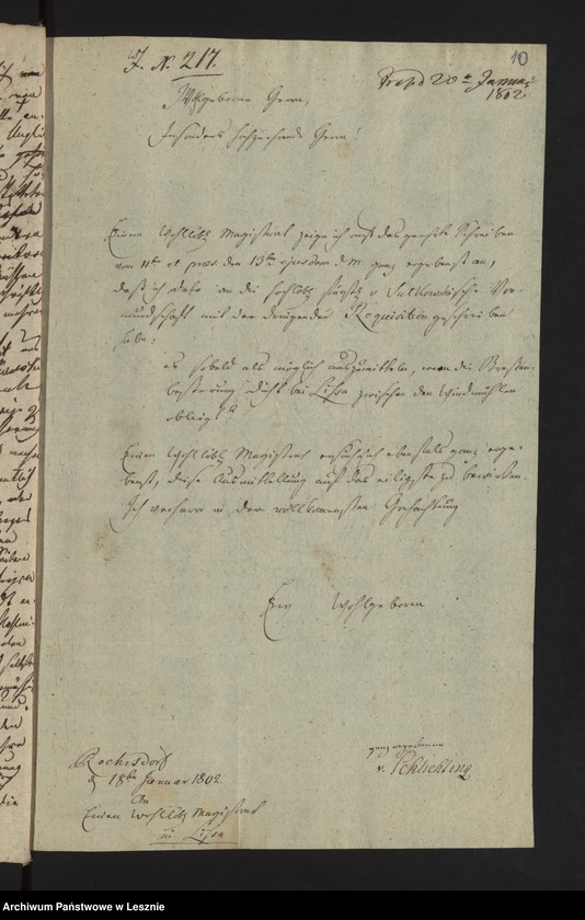 Obraz 12 z jednostki "[Die Verbesserung des Weges auf Fraustadt zu ad Instantiam des Herrn Landesdirektors Freicherrn von Schlichting]"