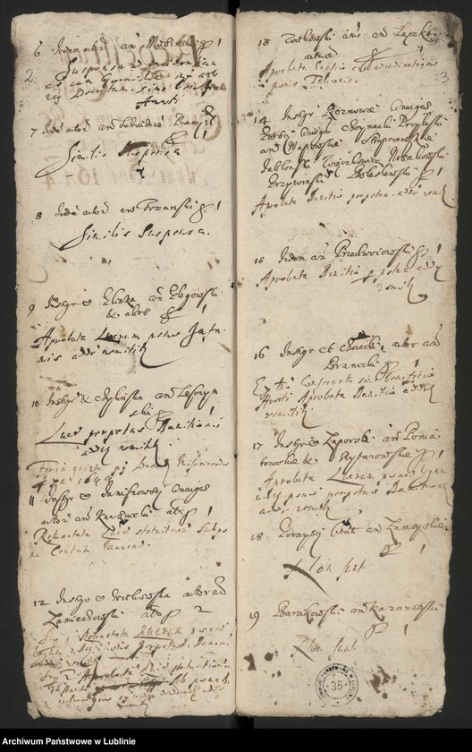 Obraz 4 z jednostki "Regestrum Simplicium Causarum Conseruatarum & Recentium Criminum Anni Dni 1644"