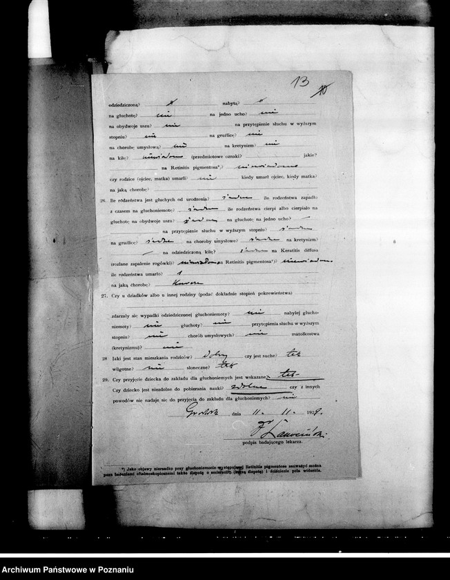 Obraz 16 z jednostki "[Dzieci upośledzone- skierowanie na naukę do zakładów specjalnych]"