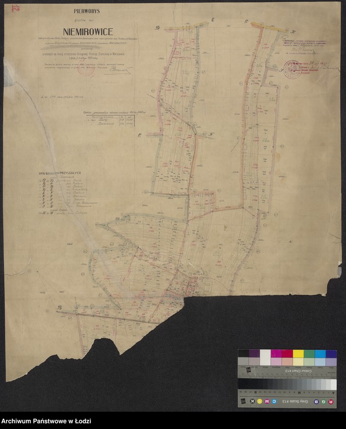 Obraz 1 z jednostki "Pierworys gruntów wsi Niemirowice, części gruntów wsi Narty, Podlesie, gruntów dóbr Niemirowice oraz części gruntów majątku Podlesie i Błażejewice w gminie Grzymkowice scalonych na mocy orzeczenia Okręgowej Komisji Ziemskiej"