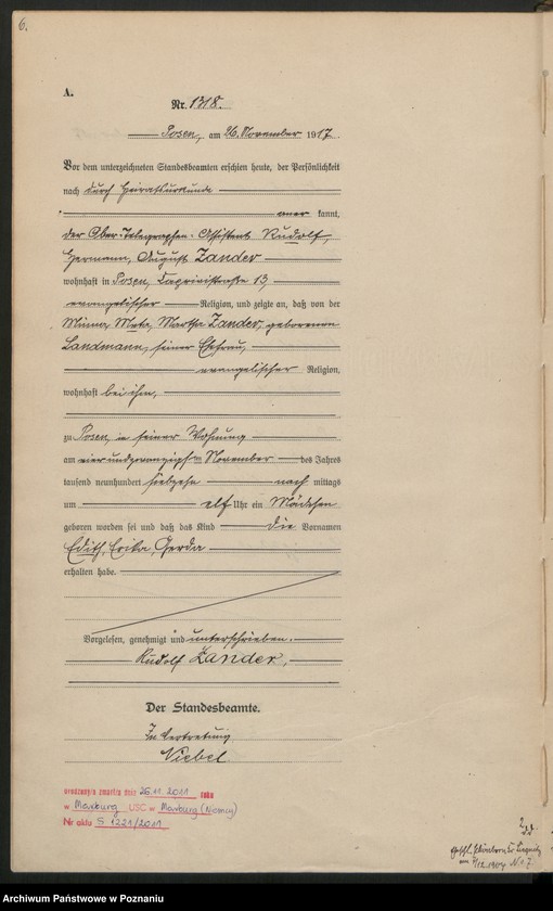 Obraz 8 z jednostki "Księga miejscowa urodzeń tom IV [Rejestr główny urodzeń]"