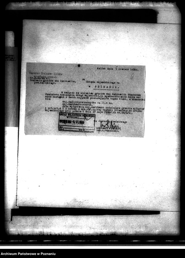 image.from.unit.number "Scalenie gruntów we wsi Oszczeklin powiatu kaliskiego"