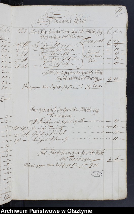 image.from.unit.number "Kirchen Rechnung über Einnahme und Ausgabe"
