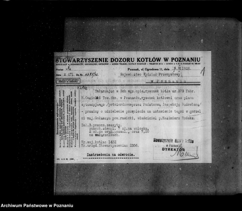 Obraz 5 z jednostki "Gorzelnia rolnicza, młyn i tartak K. Rzóski w Gołaszynie powiat rawicki"