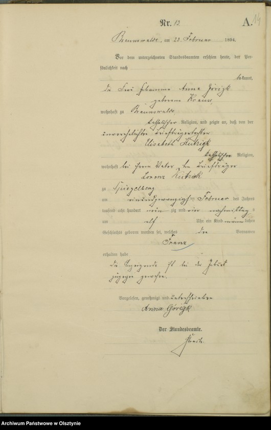 image.from.unit.number "Geburts-Haupt-Register Nr 1 - 103"