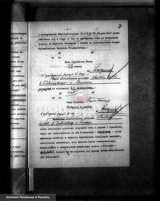 Obraz 11 z jednostki "Zatwierdzenie zakładu przemysłowego /tartak/ H. Drobińskiego w Poniecu pow. gostyński"