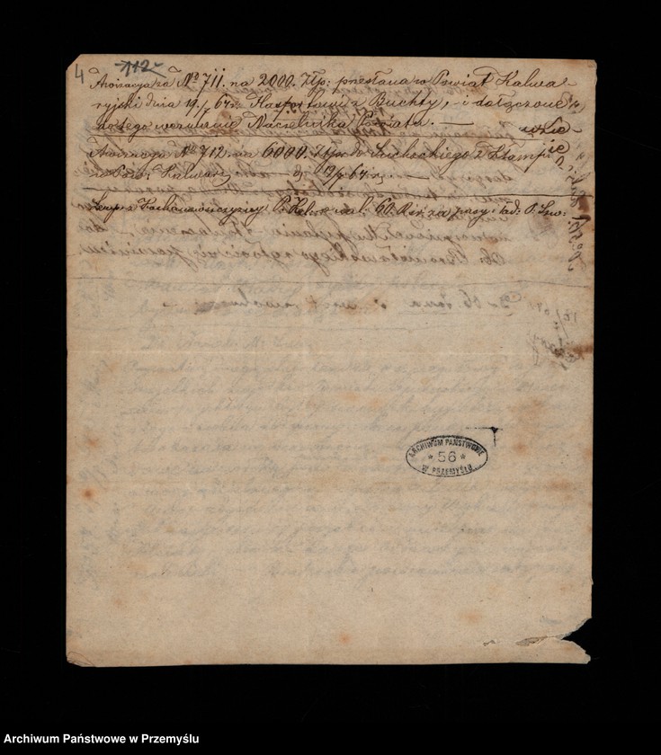 Obraz 9 z kolekcji "O powstaniu styczniowym w wybranych aktach z zasobu Archiwum Państwowego w Przemyślu111"