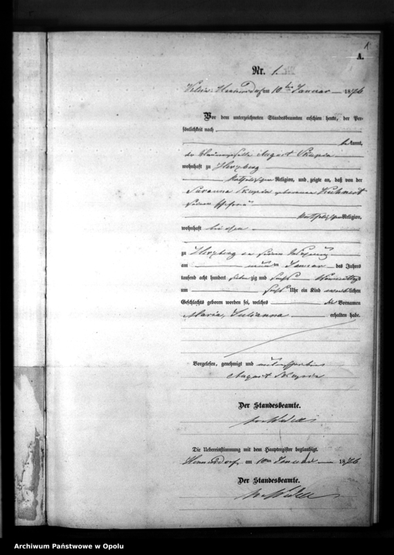 image.from.unit.number "Geburts-Neben-Register [1876 Woskowice Górne]"