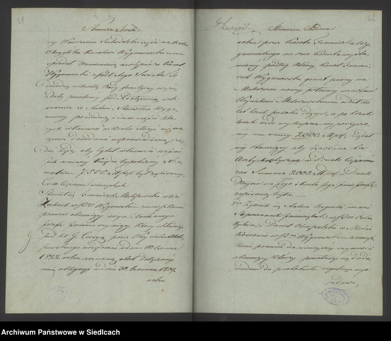 image.from.unit.number "Dobra ziemskie Kossów Dębe część B z częściami na wsiach Maleszewie Starej i Nowej, Gutach, Żochach, Wólce Okrąglik, Trzcińcu, Wólce Zadębiej pow. węgrowski, obwód siedlecki, woj. podlaskie, księga ze zbiorem dokumentów, właściciele: Antoni syn Karola Wyganowski, Stanisław Piotr Feliks trojga imion Wyganowski syn Stanisława"