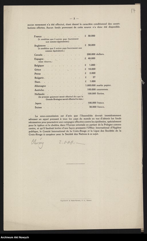 image.from.unit.number "Sprawa pomocy zagranicznej w zwalczaniu tyfusu w Polsce. Memoriały. Raport i uchwały Ligi Narodów, notatki"